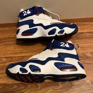 Nike Air Max 1 Ken Griffey‎ Sneakers 6.5Y Women 8 White Navy Red Shoes